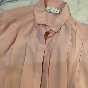 Beautiful pink vintage button up blouse